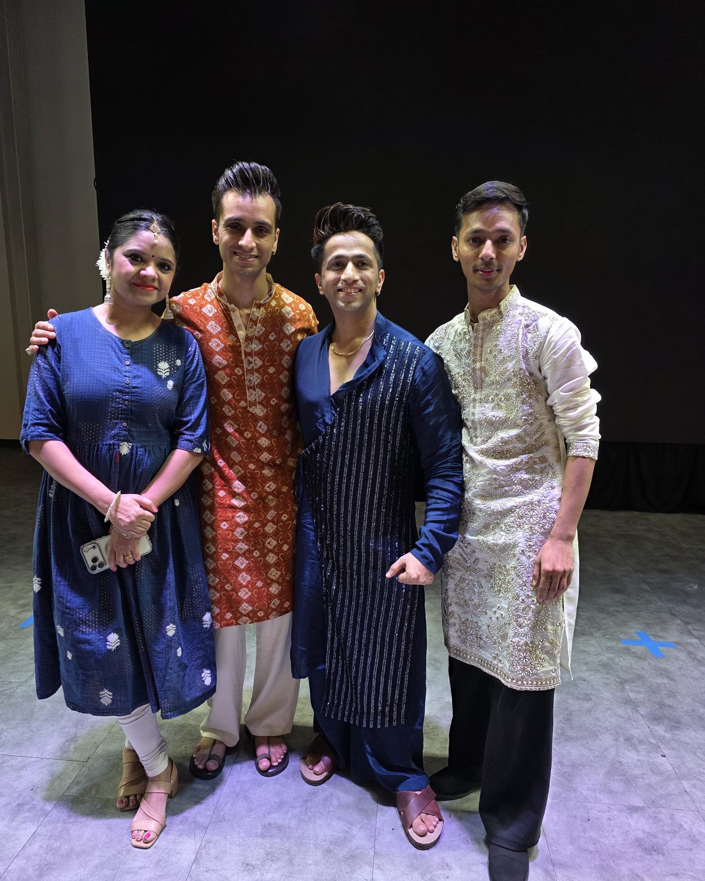 Prachi Kansal backstage with the Kathak Rockers